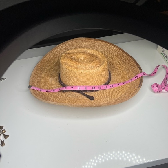LA GUADALUPANA Tight Weave Braided Suede Strap Mexican Sombrero Wide Brim Hat LA GUADALUPANA Tight Weave Braided Suede Strap Mexican  main image 2